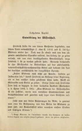 Sechzehntes Kapitel. Entwickelung der Wissenschaft
