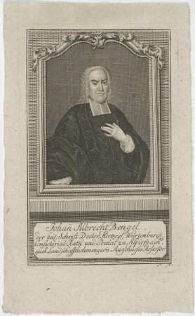 Bildnis des Johan Albrecht Bengel