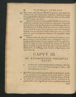 Caput III. De Etymologia Vocabuli Pacti.