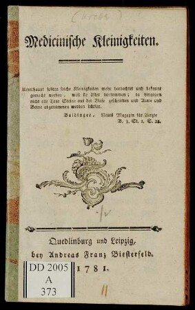 Medicinische Kleinigkeiten
