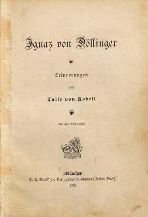 Ignaz von Döllinger : Erinnerungen