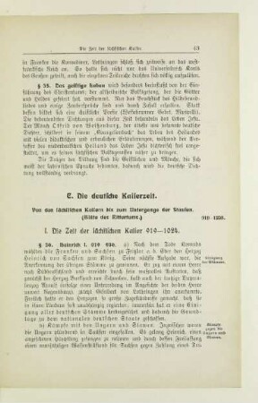 C. Die deutsche Kaiserzeit