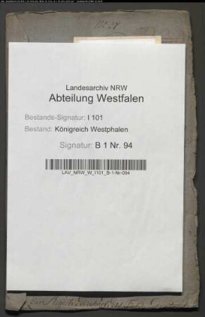 Reparatur des Pfarrhauses zu Jacobsberg, Kanton Beverungen