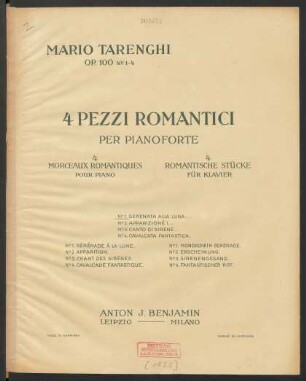 1: Serenata alla luna : Op. 100 No. 1
