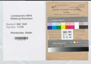 Entnazifizierung Walter Weinitschke, geb. 26.10.1901 (Zollsekretaer)