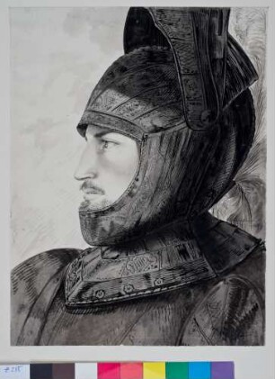 Bildnis des Studenten Adolf August Ludwig Follen im Harnisch