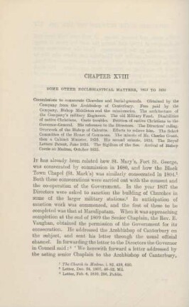 Chapter XVIII. Some other ecclesiastical matters, 1813 to 1835
