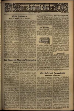 Vierte Ausgabe vom Sonntag, den 12. Juli 1936.