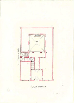 Gärtner, Friedrich von; Rom (Italien); Piazza Borghese - Grundriss