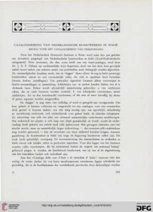 2.Ser. 9.1916: Catalogiseering van nederlandsche kunstwerken in Italië
