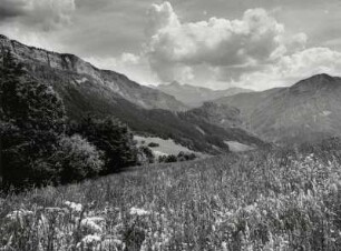 Landschaft im Vercors mit Blick Richtung La Grande Moucherolle