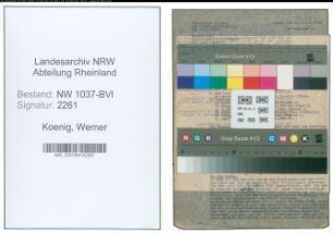 Entnazifizierung Werner Koenig , geb. 22.02.1905 (Elektroingenieur)