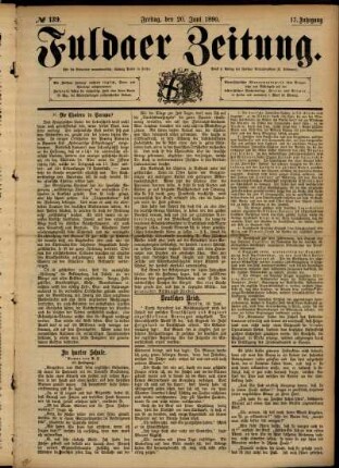 Ausgabe vom Freitag, den 20. Juni 1890.
