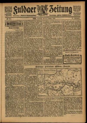 Dritte Ausgabe vom Samstag, den 24. Oktober 1903.