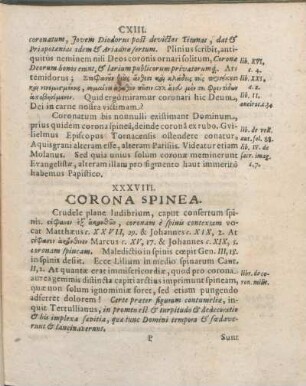 XXXVIII. Corona Spinea.