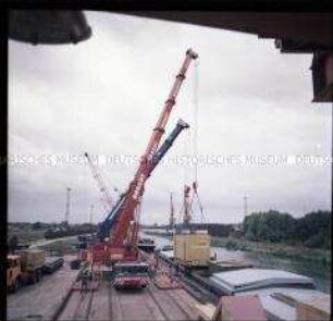 VE Kombinat Deutrans: Gütertransport im Hafen von Königswusterhausen