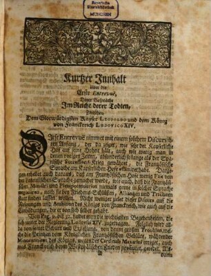 Sechzehender Band zu denen Gesprächen In Dem Reiche derer Todten : Worinnen enthalten: I. Die Historie nach denen Monarchien, Reichen und Staaten, welche als ein Supplement zum gantzen Wercke abgehandelt, und, wo es bereits in denen Gesprächen geschehen, der Leser auf eine jedwede Entrevüe gewiesen wird ... II. Die Summarien, oder ein kurtzer Inhalt aller 240. Entrevüen, nach ihrer Zahl und Ordnung, samt der Chronologie, wann dieses oder jenes geschehn ist. III. Ein General-Register, über alle sechzehen Bände ... Samt einer Vorrede, von der weitern Beschaffenheit und Ausarbeitung des gantzen Wercks, und von dessen Nutzen, auch dem Autori zugestossenen Verdrüßlichkeiten und angewendeten vielen Mühe