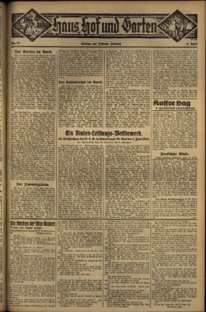 Zweite Ausgabe vom Freitag, den 06. April 1934.