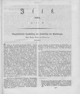 Eigenthümliche Darstellung der Hauptzüge der Physiologie / vom Grafen Georg von Buquoy