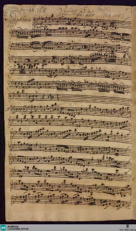 Symphonies. Fragments - Mus. Hs. 684 : B|b; BrinzingMWV 7.4