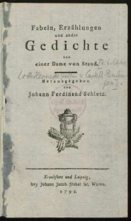 Fabeln, Erzählungen und andre Gedichte