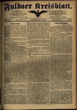 Ausgabe vom Donnerstag, den 31. Mai 1906.