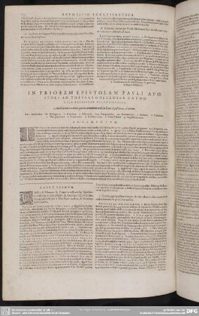 In Priorem Epistolam Pauli Ad Apostoli Ad Thessalonicenses Catholica Expositio Ecclesiastica