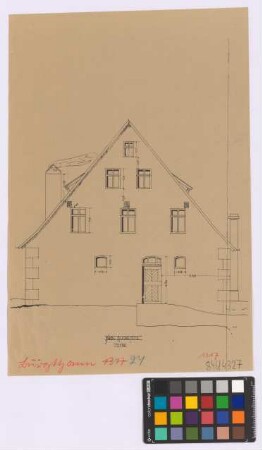 Burgthann (Landkreis Nürnberg): [unbekannter Hof]. Haupthaus (Süd-Giebel-Ansicht)