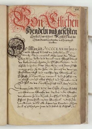 Von etlichen hendeln und geschichten (1374-1507)