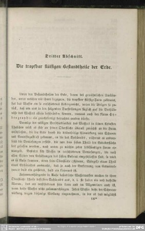 Dritter Abschnitt. Die tropfbar flüssigen Bestandtheile der Erde