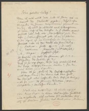 Brief an B. Schott's Söhne : 01.02.1922