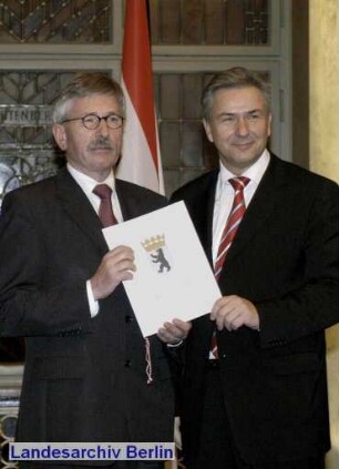 Thilo Sarrazin (Senator für Finanzen); Wappensaal; Berliner Rathaus (Mitte)