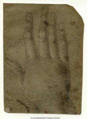 Eine rechte Hand, emporgerichtet