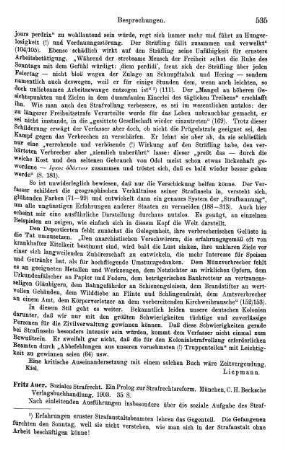 535-536, Fritz Auer, Soziales Strafrecht. Ein Prolog zur Strafrechtsreform, 1903