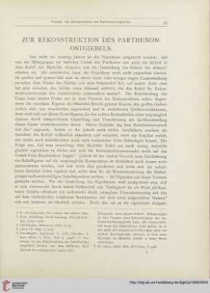 21: Zur Rekonstruktion des Parthenon-Ostgiebels
