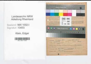Entnazifizierung Edgar Klein, geb. 11.04.1910 (Kaufm.Angest.)