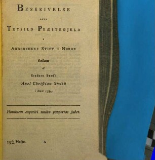 Topographisk journal for Norge. 19. 1797