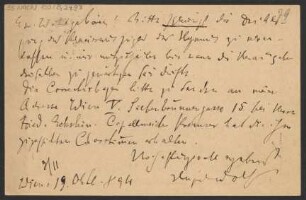 Brief an B. Schott's Söhne : 19.10.1894