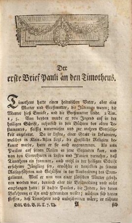 Das größre biblische Erbauungsbuch, 2,7. Die Briefe Pauli an den Timotheus, Titus, an die Ebräer, des Jakobus, Judas, Johannes und dessen Offenbarung etc. in sich fassend