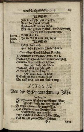 Actus III. Von der Gefangennehmung Jesu