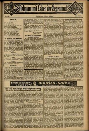 Dritte Ausgabe vom Sonntag, den 22. Oktober 1933.