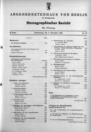 Nr. 19 (42), 3. Dezember 1964