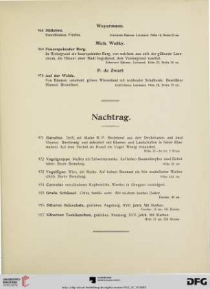 Nachtrag (Nr. 971-977)