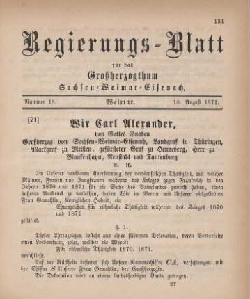 Nr. 18 : 10. August 1871