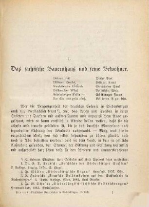 Bilder aus dem sächsischen Bauernleben in Siebenbürgen : ein Beitrag zur deutschen Culturgeschichte