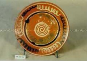 Teller, Dekor Spirale
