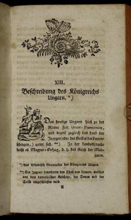 XIII. Beschreibung des Königreichs Ungarn.