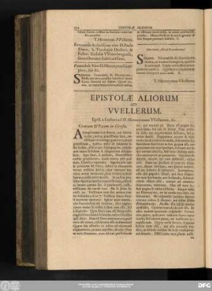 Epistolae Aliorum Ad VVellerum.