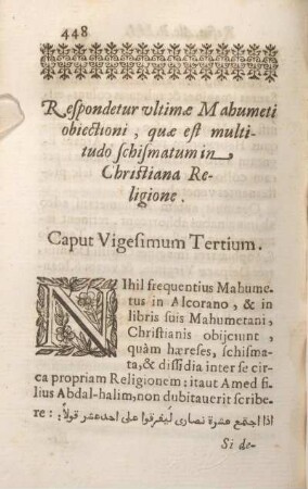 Caput Vigesimum Tertium.