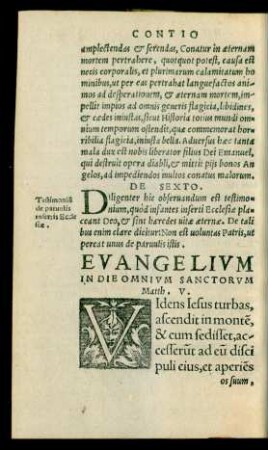 Evangelium In Die Omnium Sanctorum ...